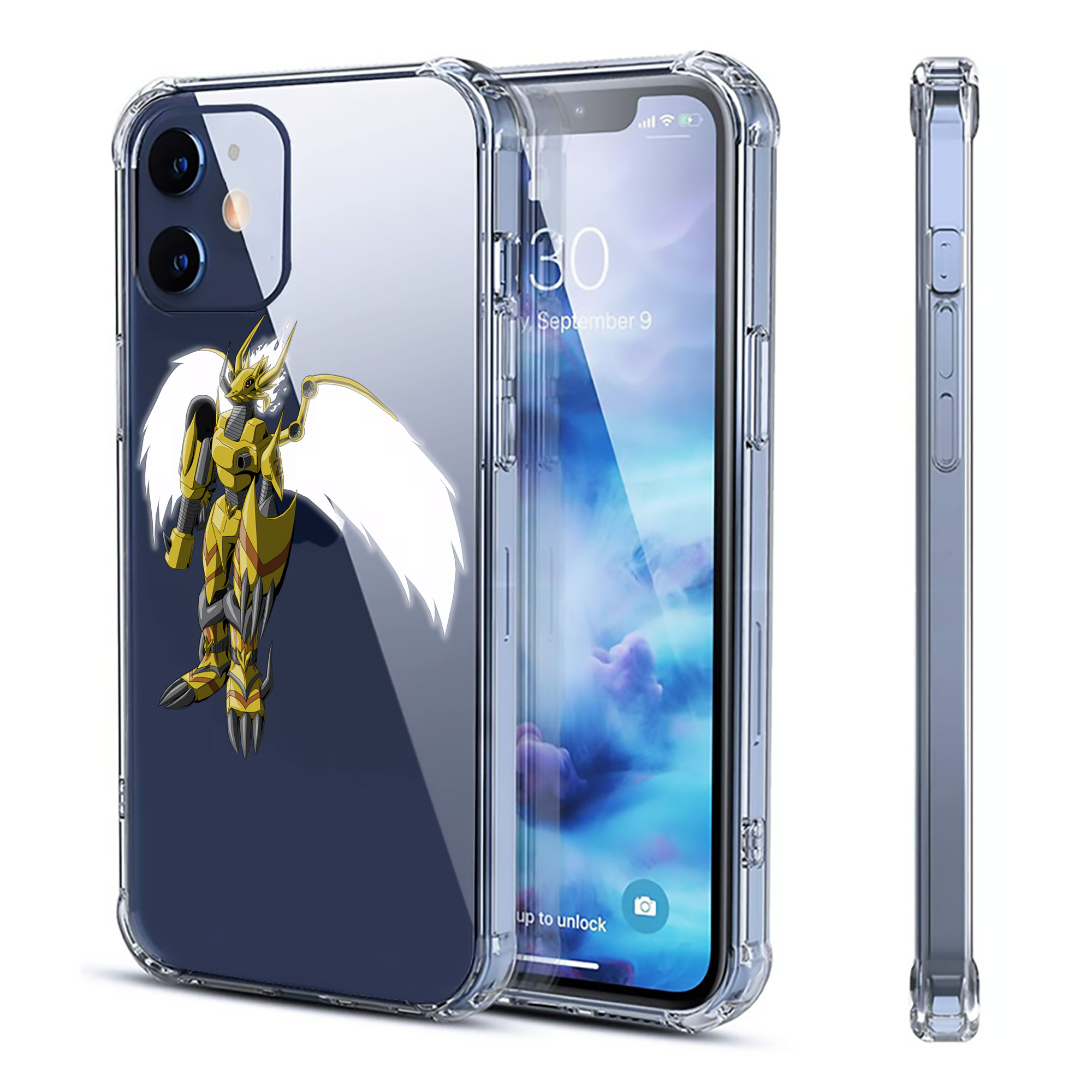 （画像用） Digimon デジタルモンスター/デジモン 【iPhone 12シリーズ対応】透明スマホケース（クリアソフトケース）